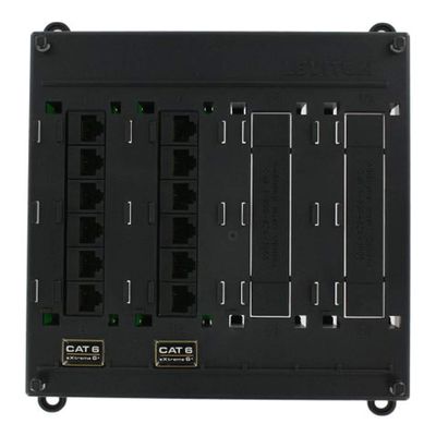 Leviton Twist and Mount Patch Panel, 12 CAT 6 Ports, 476TM-612, Black