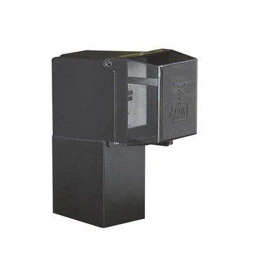 GPD19B-1 Gard-N-Post Low-Profile Outdoor Landscape Lighting Post Enclosure with Outlet Cover, 19.5-Inch, Black, 1-Pack