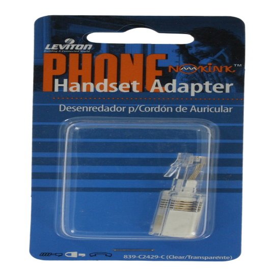 Leviton C2429-C Handset Untangler, Clear