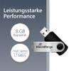 MEDIARANGE MR908 Flexi USB Stick 8GB 15MB/s USB 2.0 Black-Silver view 2
