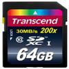 Transcend 64GB SDXC Class 10 Flash Memory Card Up to 30MB/s (TS64GSDXC10) view 1