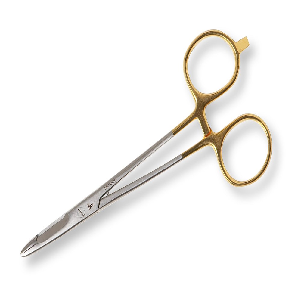 Dr. Slick Scissor Clamps 5-1/2" Gold Loops Straight Tip