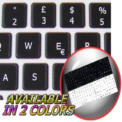 MAC ITALIAN KEYBOARD STICKER ON BLACK BACKGROUND FOR DESKTOP, LAPTOP AND NOTEBOOK