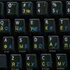 4Keyboard English-Italian-Russian Cyrillic Non-Transparent Keyboard Stickers Black Background for Desktop, Laptop and Notebook view 4