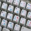 ENGLISH-HEBREW-SPANISH NON-TRANSPARENT KEYBOARD STICKERS WHITE BACKGROUND for DESKTOP, LAPTOP and NOTEBOOK view 3