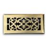 Truaire C164-OPB 04X12(Duct Opening Measurements) Decorative Floor Grille 4-Inch by 12-Inch Ornamental Scroll Floor Diffuser, Polished Brass Finish view 1
