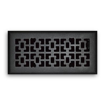 Truaire, Matte Black, 4 x 10 C166-VMB 04X10(Duct Opening Measurements) Decorative Grille Vintage Victorian Floor Diffuser, Finish, 4-Inch x 10-Inch