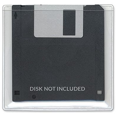 StoreSMART - Peel & Stick Pocket - for 3.5" Floppy Disks - Clear Plastic - 25-Pack - ZSTB788S-25