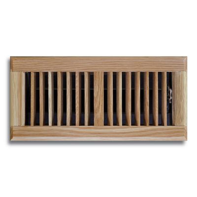 Truaire C168-OLF 04X12(Duct Opening Measurements) Solid Oak Floor Grille 4-Inch by 12-Inch Solid Oak Floor Diffuser, Light Oak Finish