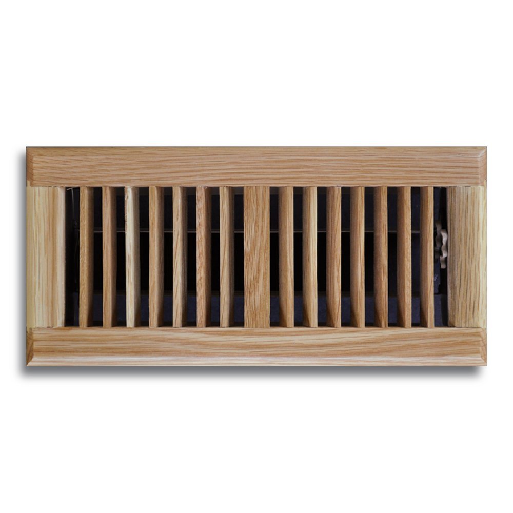 Truaire C168-OLF 04X12(Duct Opening Measurements) Solid Oak Floor Grille 4-Inch by 12-Inch Solid Oak Floor Diffuser, Light Oak Finish