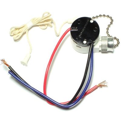 Monster Fastener 2 or 3 Speed Pull Chain Switch (2 Pieces) - Black
