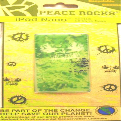 Peace Rocks 3203 iPod Nano 4g Printed Silicone Case Green Tie-Dye