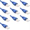 5 Feet Cat6 Slim Ethernet Network Patch Cables Blue RJ45 m/m (10 Pack) view 1
