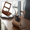 Yamazaki Home Remote Holder - Wooden Home Storage Caddy, Wood, No Assembly Req, Walnut view 4