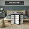 2 ft. Short Desktop Window Pane Shoji Screen - Black - 3 Panels view 3