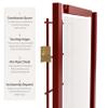 2 ft. Short Desktop Window Pane Shoji Screen - Rosewood - 3 Panels view 4