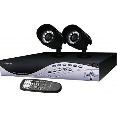 Night Owl Security Products TIGER-42500 4-Channel MPEG4 Video Security Kit with 2 Night Vision Cameras