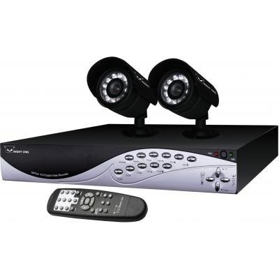 Night Owl Security Products TIGER-42500 4-Channel MPEG4 Video Security Kit with 2 Night Vision Cameras