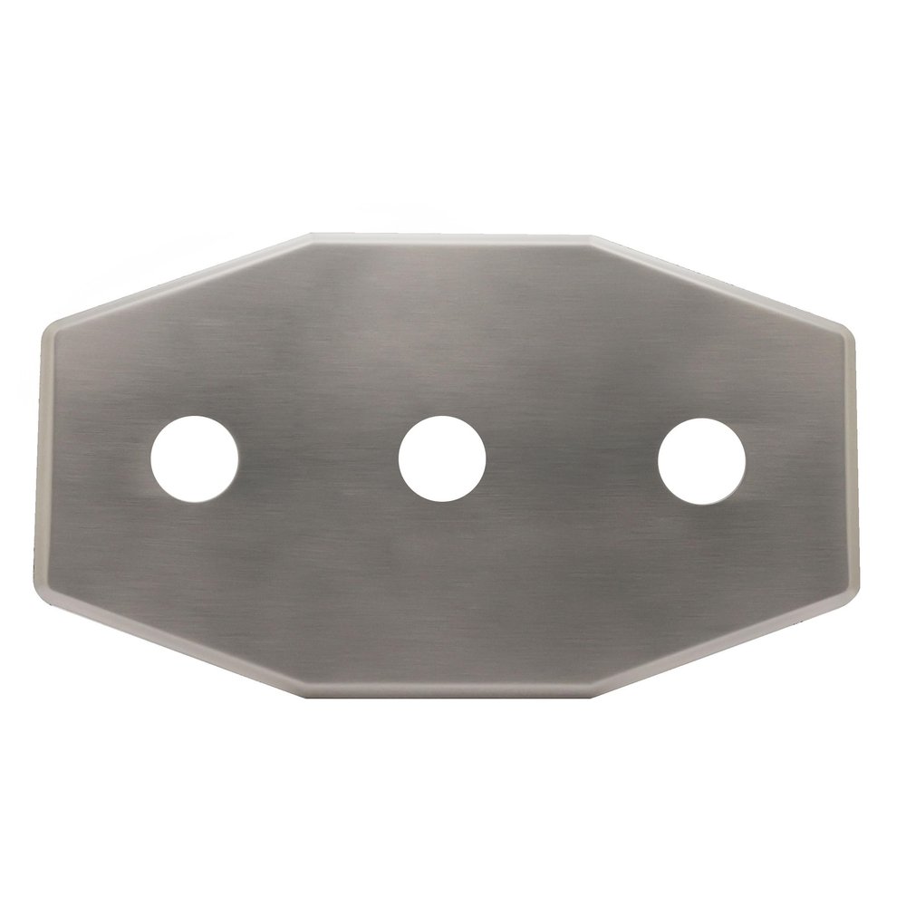 Westbrass Three-Hole Remodel Plate, Satin Nickel, D505-07