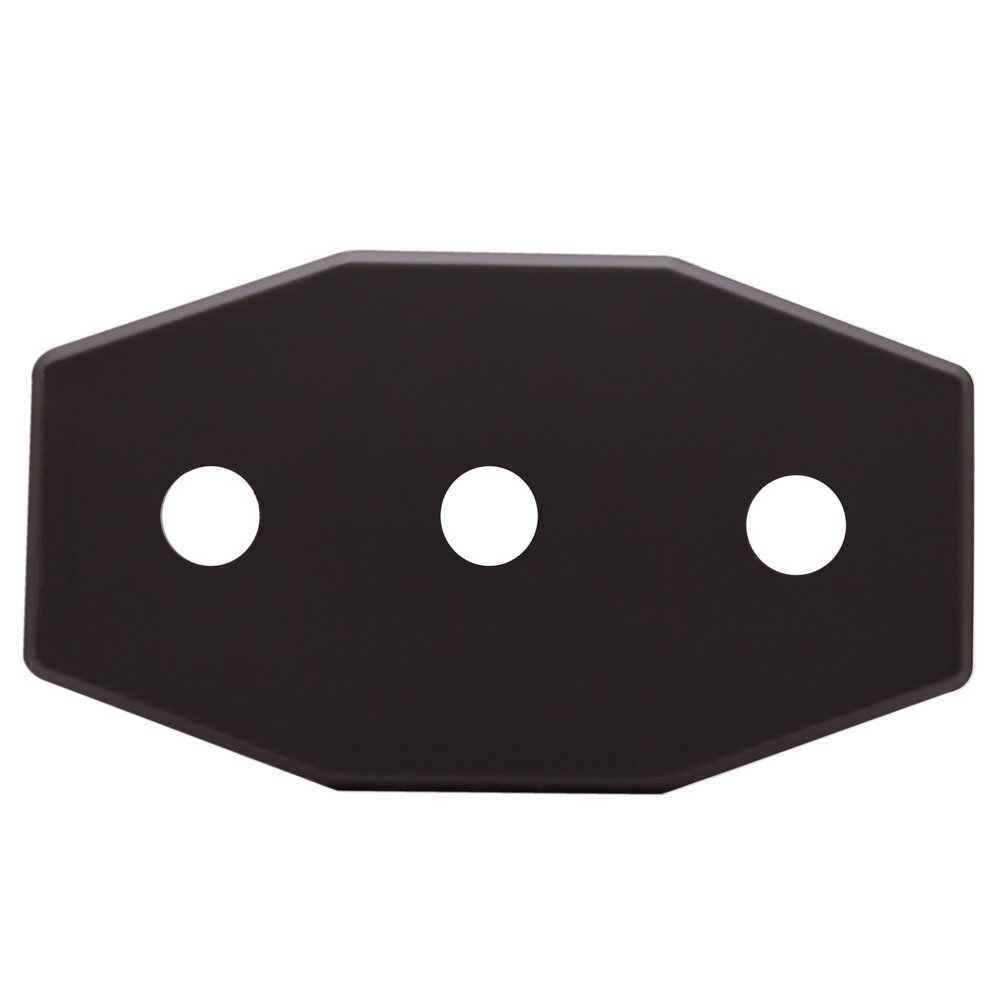 Westbrass Three-Hole Remodel Plate, Oil Rubbed Bronze, D505-12