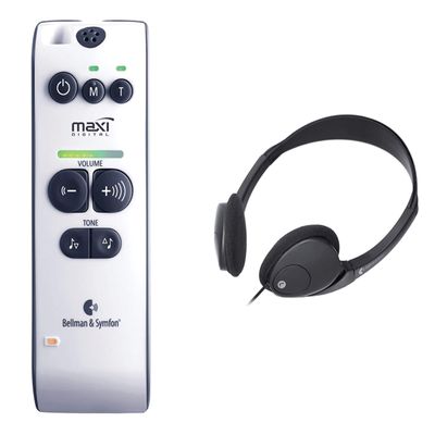 Bellman Audio Maxi BE2020 Wireless Personal Hearing Amplifier with 71dB Amplification - INCLUDES - Headphones