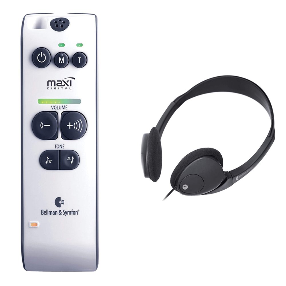 Bellman Audio Maxi BE2020 Wireless Personal Hearing Amplifier with 71dB Amplification - INCLUDES - Headphones