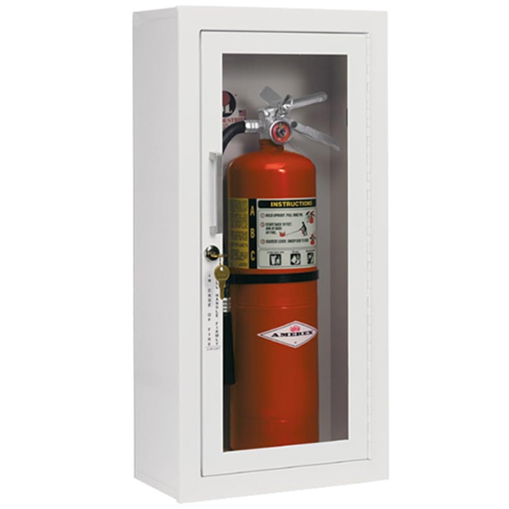 JL Industries 1013G10 Ambassador Cabinet-Full Glazing Door-Primed Steel-Surface Mounted-Square Edge-