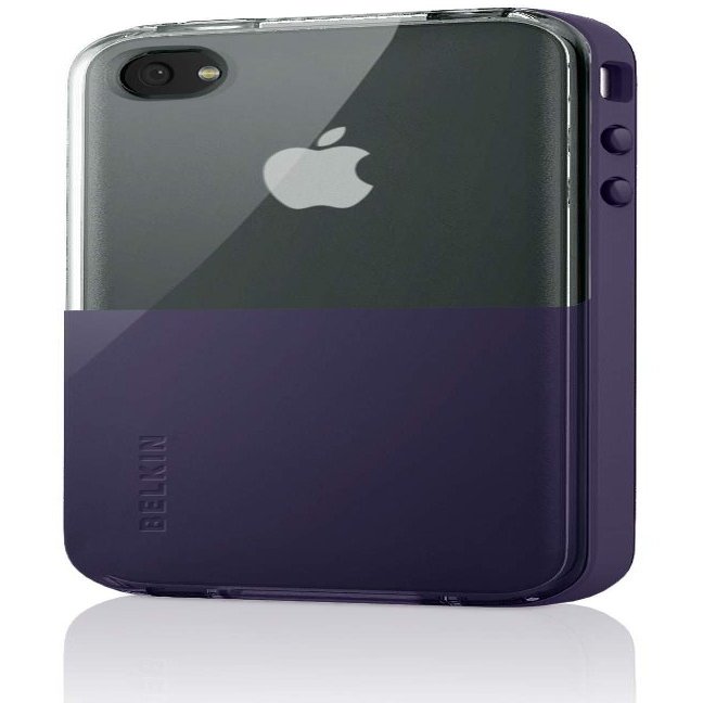Belkin F8Z621qe143 Soft Shell Case for iPhone 4 (Polycarbonate Material), Shield Eclipse Purple