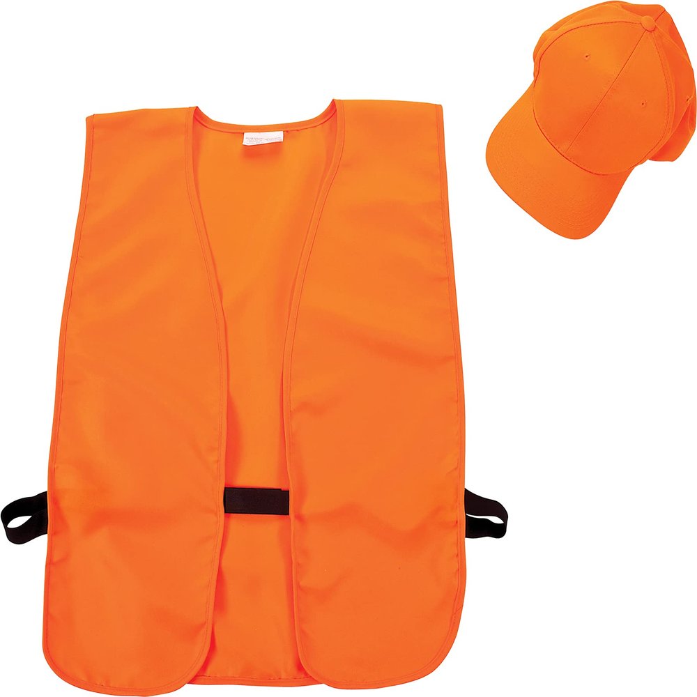 Allen Company Blaze Orange Hat & Vest Safety Bundle
