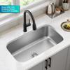 Kraus 31 1/2 Inch Stainless Steel Kitchen Sink, Durable 18 Gauge Single Bowl Kitchen Sinks Undermount, KBU14 view 3