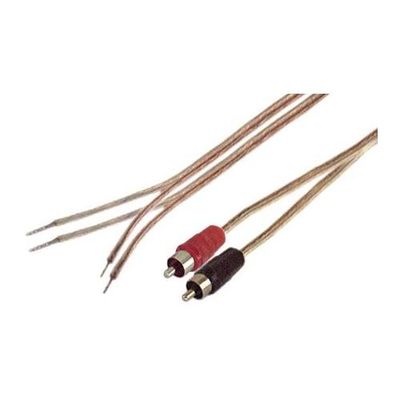 IEC 18 AWG 6' Speaker Wire Pair with RCA Males - Black/Red