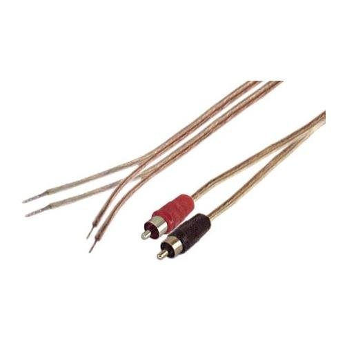 IEC 18 AWG 6' Speaker Wire Pair with RCA Males - Black/Red