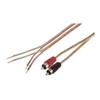 IEC 18 AWG 6' Speaker Wire Pair with RCA Males - Black/Red view 1