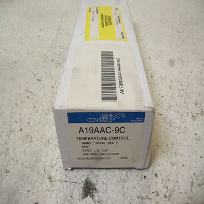 Johnson Controls A19AAC-9C Line V Mechanical Thermostat, 120 to 277 VAC