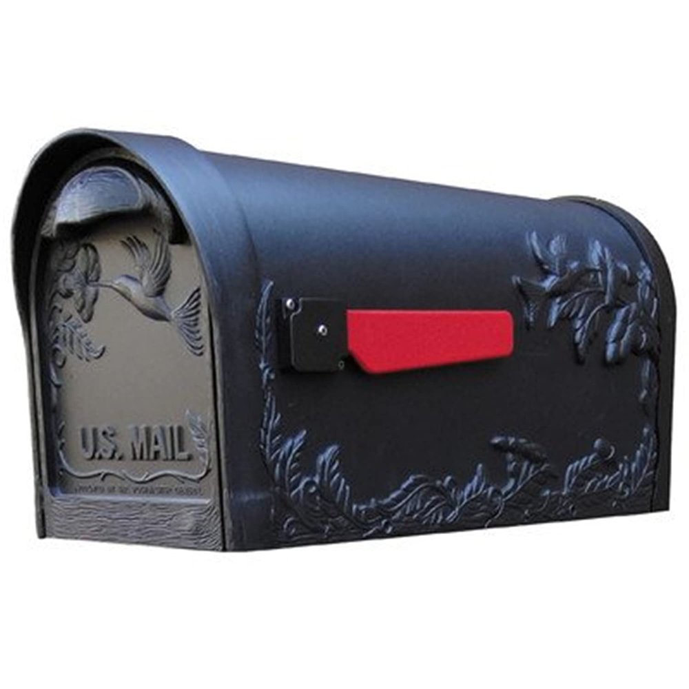 Special Lite Hummingbird Curbside Mailbox with Paper Tube - White Aluminum Mailbox for Post Mount - SCB-2005-WH
