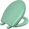 Bemis Classic Colors Slow Close Toilet Seat, Easy Clean Hinges and Durable Plastic Seat, Made in USA, Round, Ming Green view 1