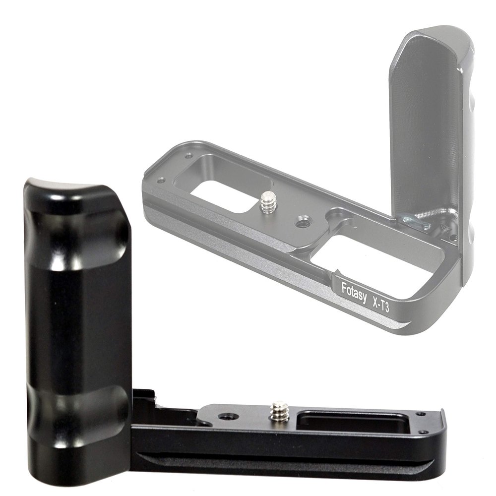 Fotasy X-T3 Hand Grip, Arca Swiss Type Quick Release QR Metal Holder Hand Grip, Aviation Grade Aluminum, Compatible with Fuji XT3 XT2