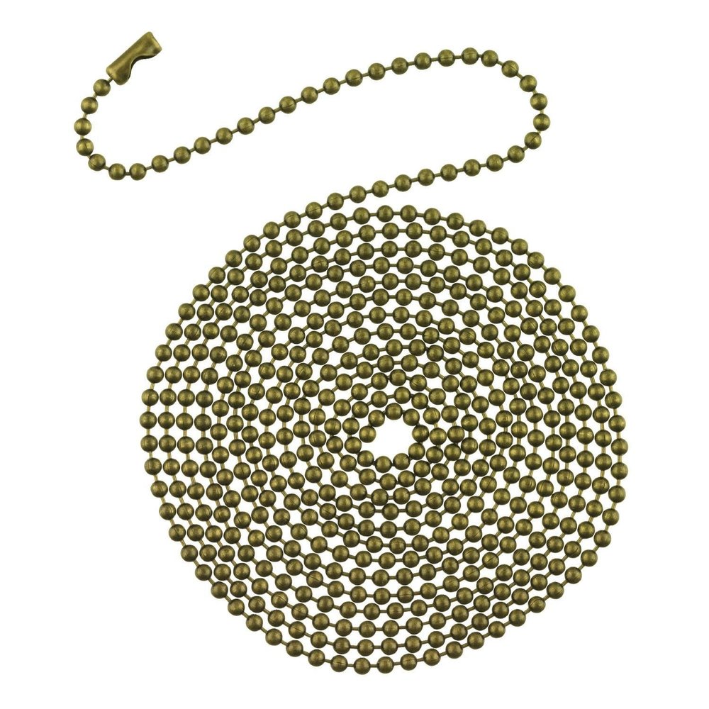 Westinghouse 7710900 12' Beaded Chain with Connector and Antique Brass Finish