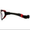 Pyramex Highlander Safety Eyewear, Clear Anti-Fog Lens With Black/Red Frame view 3