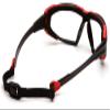 Pyramex Highlander Safety Eyewear, Clear Anti-Fog Lens With Black/Red Frame view 4