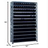 Quantum Storage Systems 1275-100BK Solid Heavy Duty 13 Shelves 144 Economy Black Bins 75" H x 36" W x 12" D view 2