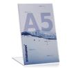 VITAdisplays DIN A5 Table Stand, L Stand, Advertising Stand, Oblique, Transparent view 2