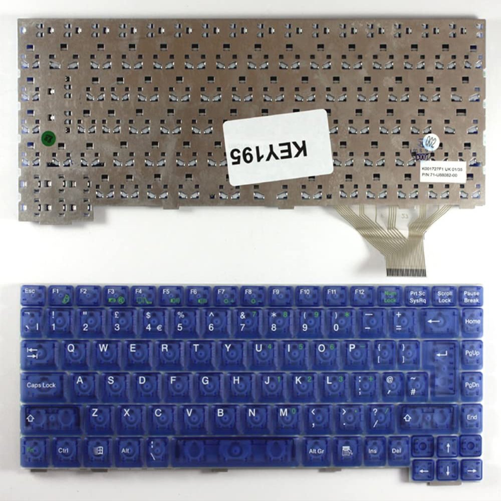 Power4Laptops UK Layout Blue Replacement Laptop Keyboard Compatible with TsingHua Tongfang Unisplendour A6500