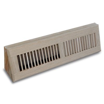 Truaire C168-OBU 18-Inch(Duct Opening Measurements) Solid Oak Floor Baseboard Supply 18-Inch Solid Oak Baseboard Diffuser, Unfinished