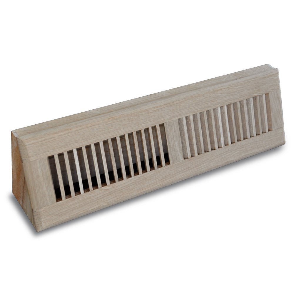 Truaire C168-OBU 18-Inch(Duct Opening Measurements) Solid Oak Floor Baseboard Supply 18-Inch Solid Oak Baseboard Diffuser, Unfinished