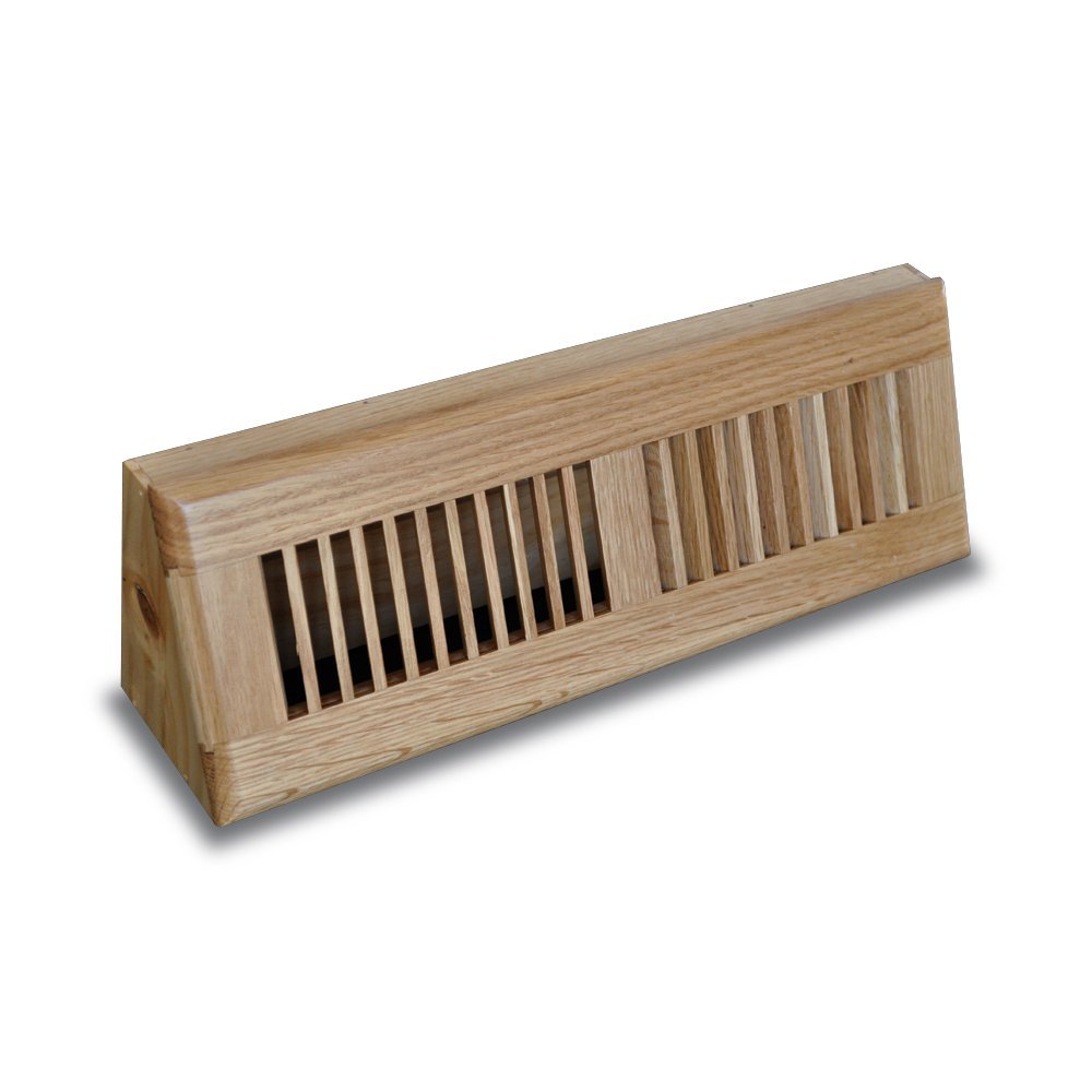 Truaire C168-OBF 15-Inch(Duct Opening Measurements) Floor Supply Solid Baseboard Diffuser, Natural Oak Finish