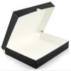 Lineco Clamshell Folio Storage Box, 16.5" x 20.5" x 1.75" Prints, Metal Edge Archival Boxboard, Color: Black view 1