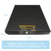 Lineco Clamshell Folio Storage Box, 16.5" x 20.5" x 1.75" Prints, Metal Edge Archival Boxboard, Color: Black view 2
