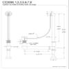 Kingston Brass CC2091 Brass Claw Foot Bath Drain, 27-Inch,Polished Chrome view 3