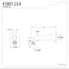 Kingston Brass DK150C8 Classic Forge Shower Arm, 4-1/16", Brushed Nickel view 2